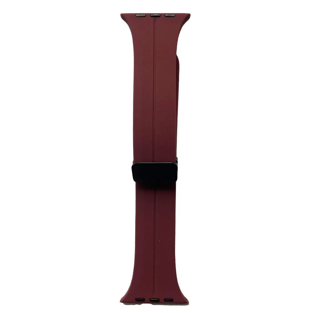 Armband für Apple Watch 41/40mm (Series 4 - 10)/ 38mm (Series 1 - 3) Easy Magnet Bordeaux