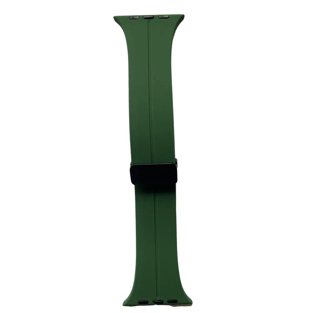 Armband für Apple Watch 41/40mm (Series 4 - 10)/ 38mm (Series 1 - 3) Easy Magnet Green