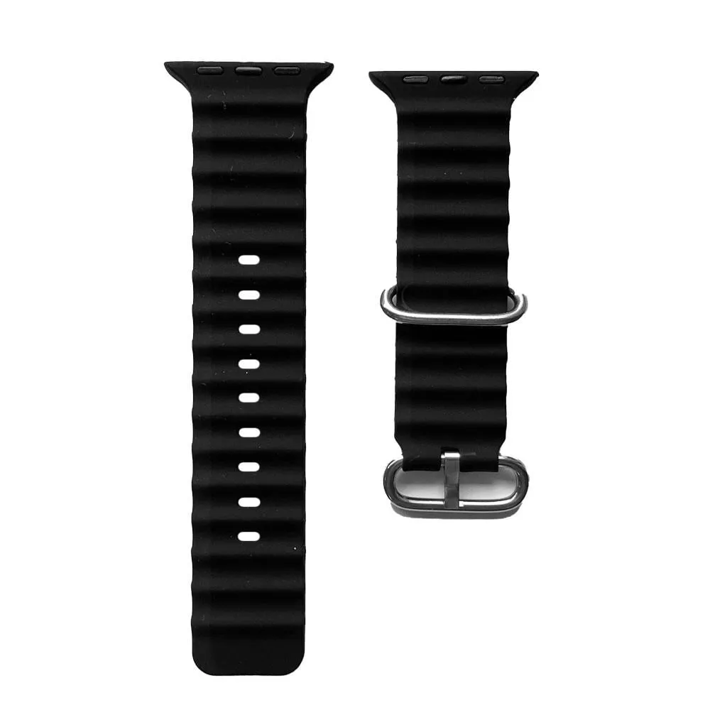 Armband für Apple Watch Ultra 49mm/ Watch 45/44mm (Series 4 - 10)/ 42mm (Series 1 - 3) Sporty Black