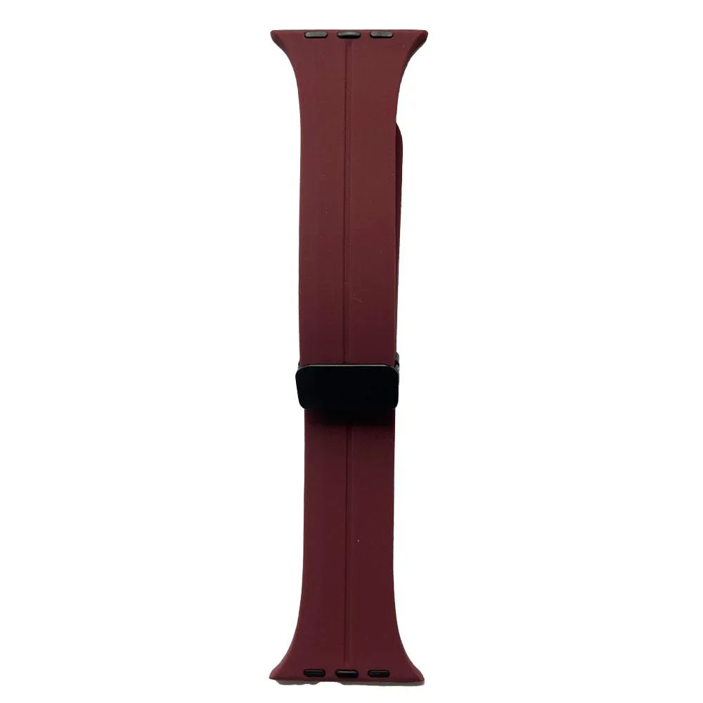 Armband für Apple Watch Ultra 49mm/ Watch 45/44mm (Series 4 - 10)/ 42mm (Series 1 - 3) Easy Magnet Bordeaux