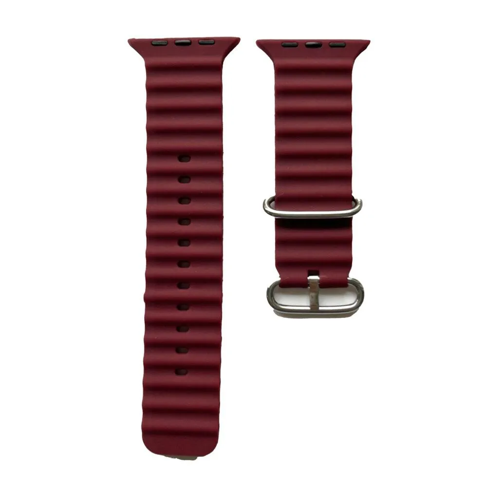 Armband für Apple Watch Ultra 49mm/ Watch 45/44mm (Series 4 - 10)/ 42mm (Series 1 - 3) Sporty Bordeaux