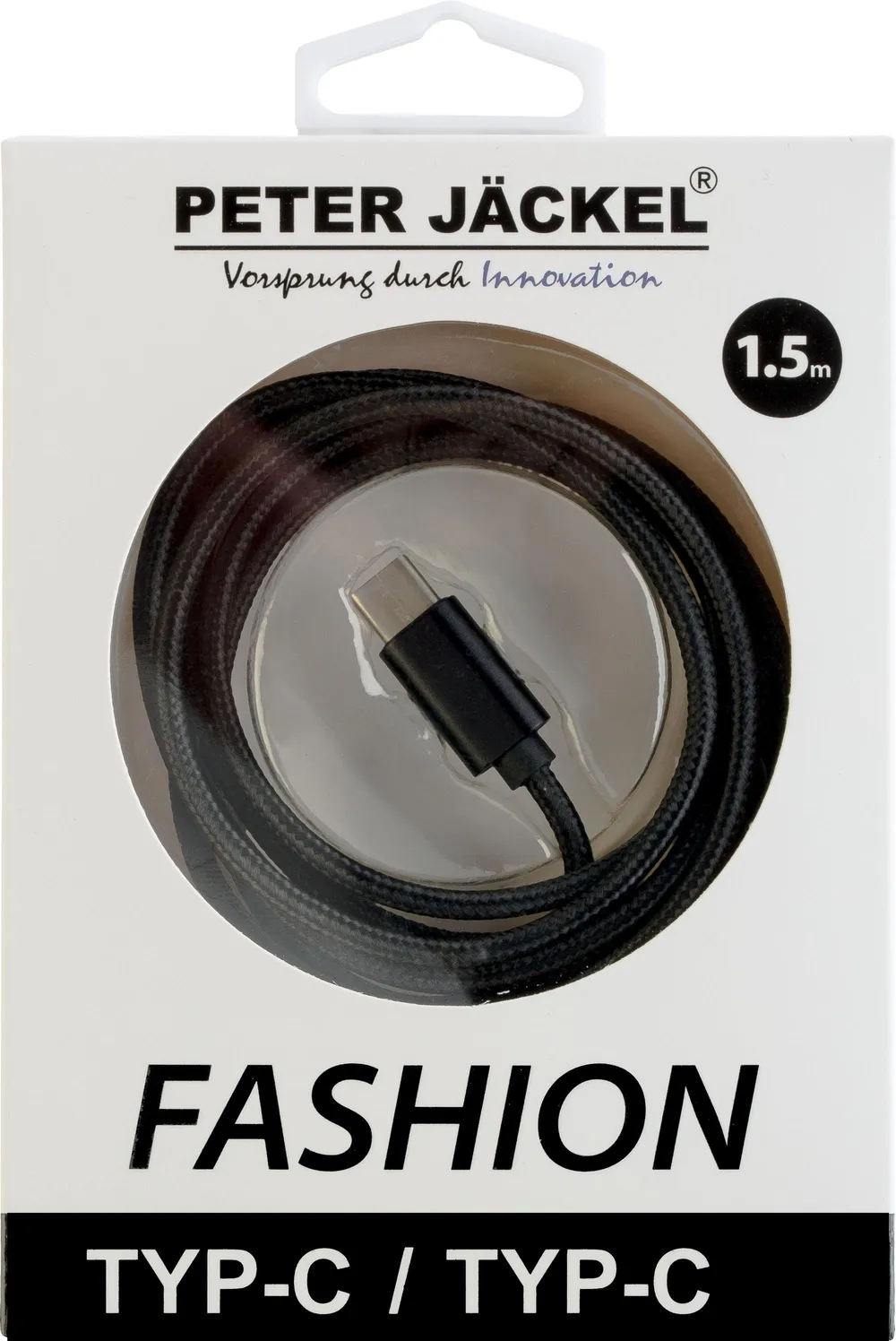 FASHION 1,5m Data Cable Black Typ-C / Typ-C mit Sync- und Ladefunktion