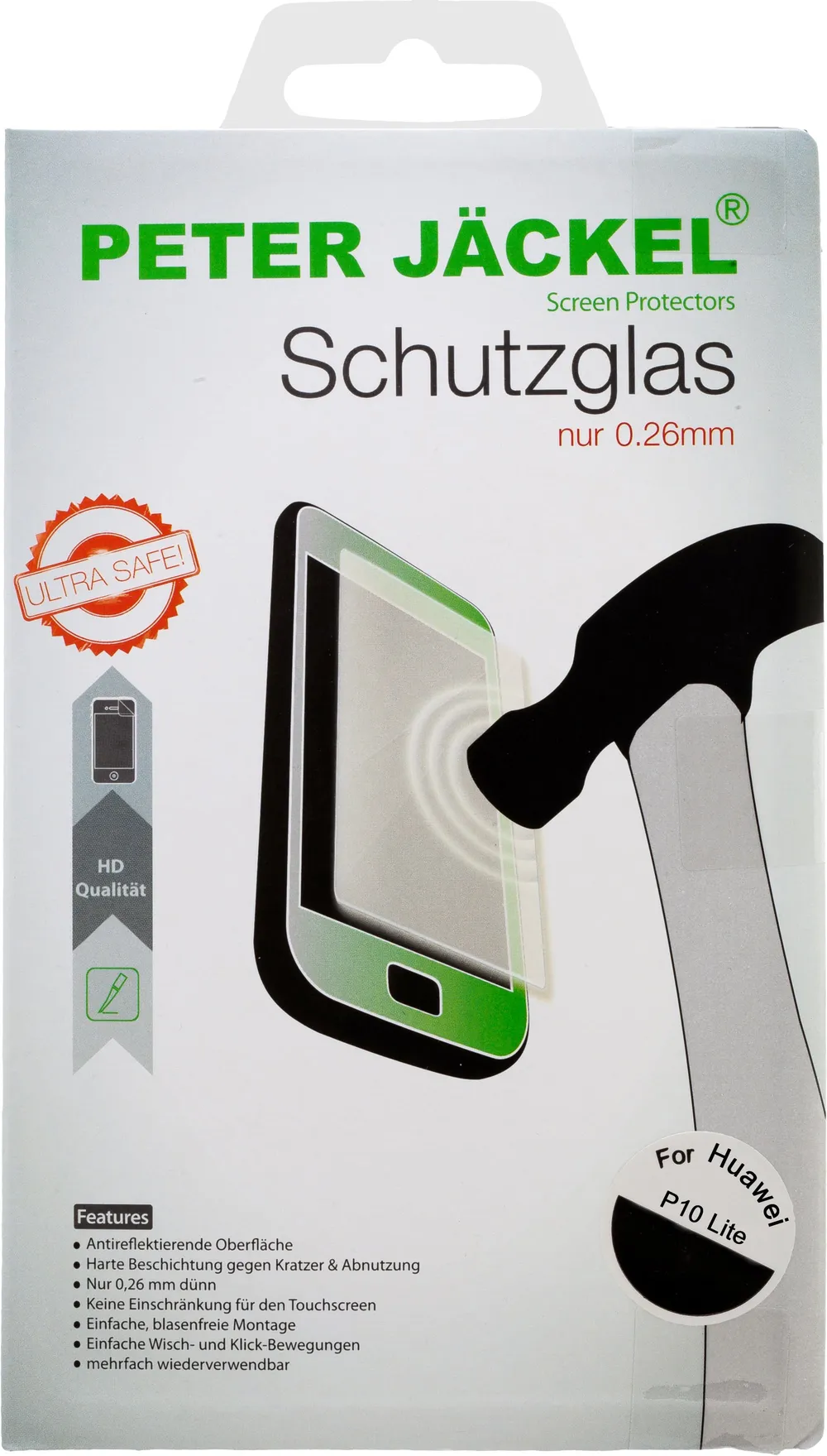 HD Glass Protector für Huawei P10 Lite Schutzglas
