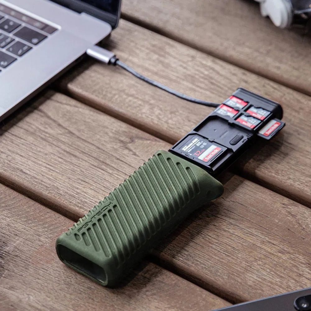 PGYTECH Createmate High-Speed Card Reader grün