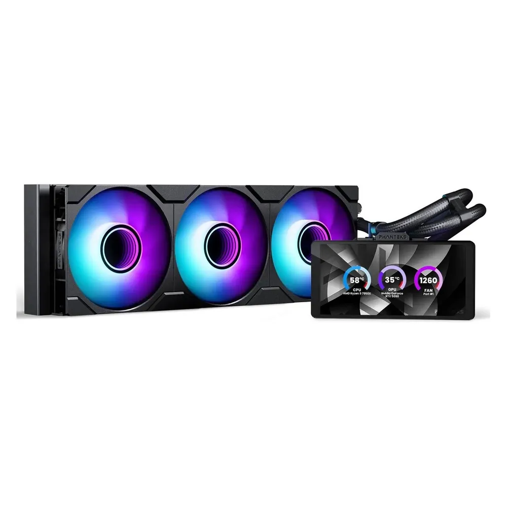 Refrigeración Líquida Phanteks Glacier One 360M25 LCD 360mm 3 Ventilatoren RGB