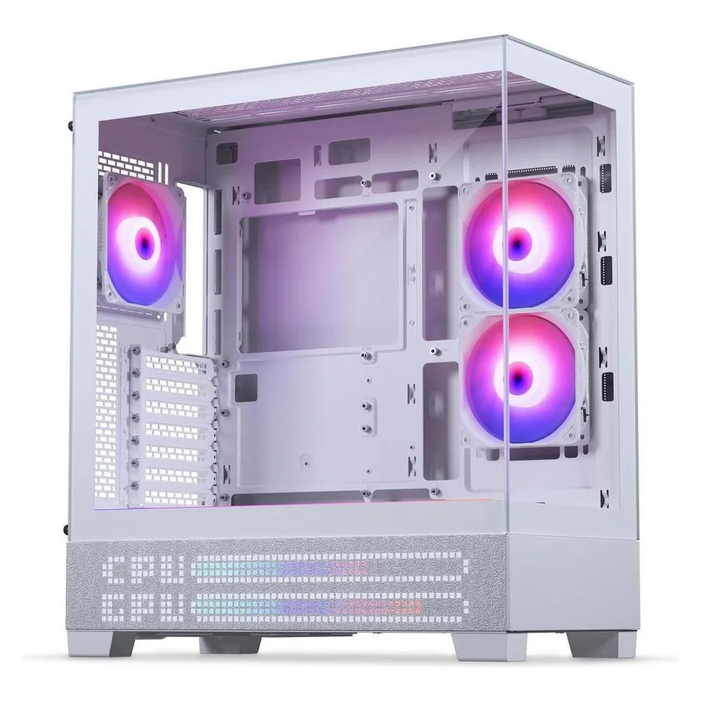 Gehäuse Phanteks XT View Matrix PH-XT523VM1_DWT01 Weiß Glas LED-Display