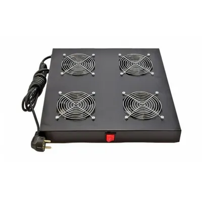 Phasak PHC 5642 Lüftungsbaugruppe 2 x 120 mm, 1 HE für 19-Zoll-Rack-Schrank, Schwarz
