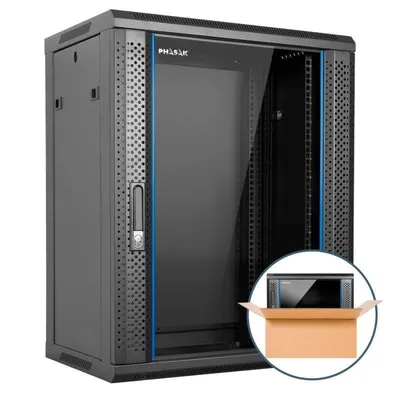 Wand-Rack 19″ Phasak Pro 15U 600x450 vormontiert – PHO 2115