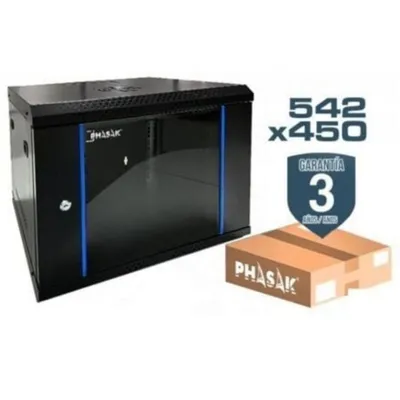 Armario Rack Phasak PHO 2209D 19" 9U Mural Negro Armario Rack Phasak PHO 2209D 19" 9U Mural Negro