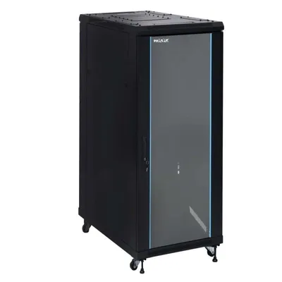 Rackschrank Phasak PHO 6632 32U 600x600 Glasfront Belüftet Schwarz