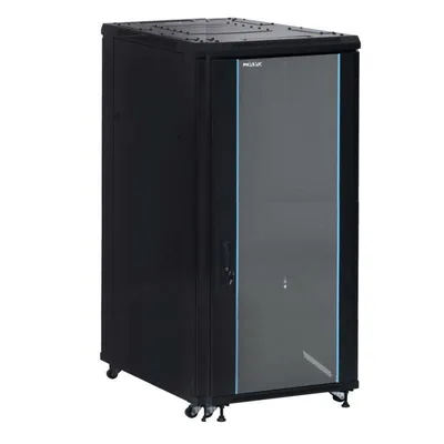 Rackschrank Phasak PRO PHO 8837 37U 800x800 Glas Tür Ventilation Schwarz
