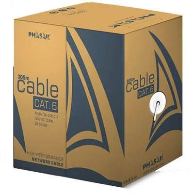 Phasak Coil Netzwerkkabel RJ45 Cat.6 FTP 305 m Grau