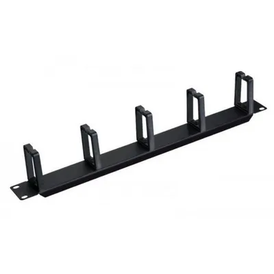 Phasak Kabel-Organizer für 19" 1HE Rack, schwarz