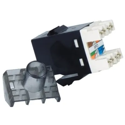 Phasak SD 3018 RJ45 Cat.6 UTP Keystone Dual Schwarzer Anschluss