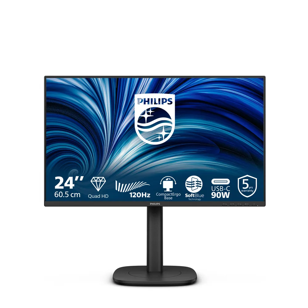 Monitor Philips 24B2U3601 23,8" Quad HD 120Hz IPS USB-C Höhenverstellbar