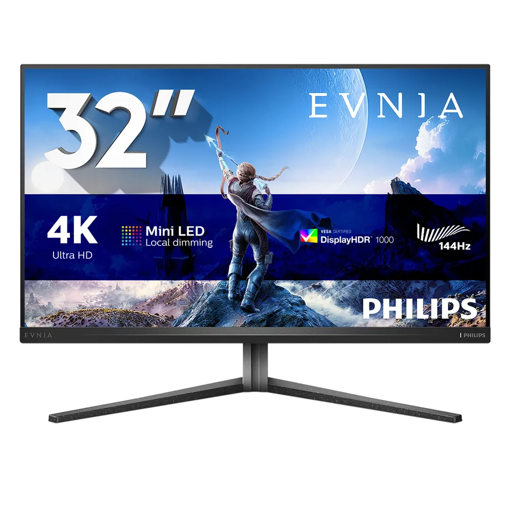 Monitor Philips Evnia 32M2N6800M/00 31,5" 4K UHD 144 Hz IPS Gaming Monitor Schwarz
