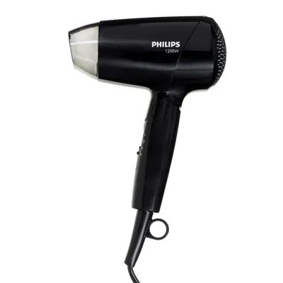 Klappbarer Föhn Philips Essential Care BHC010/00 1200W 3 Temperaturstufen 3 Geschwindigkeiten Schwarz