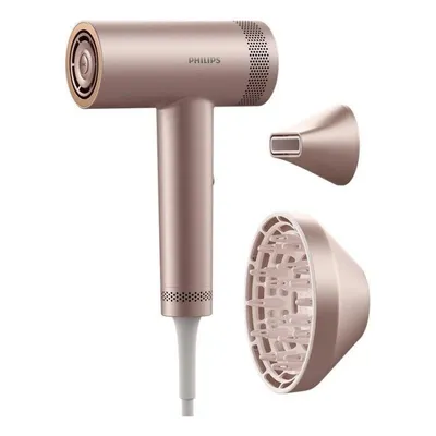 Ionen Föhn Philips 8000 Series BHD837/10 1400W 7 Temperaturstufen 3 Geschwindigkeiten ThermoShield mit Zubehör Champagne