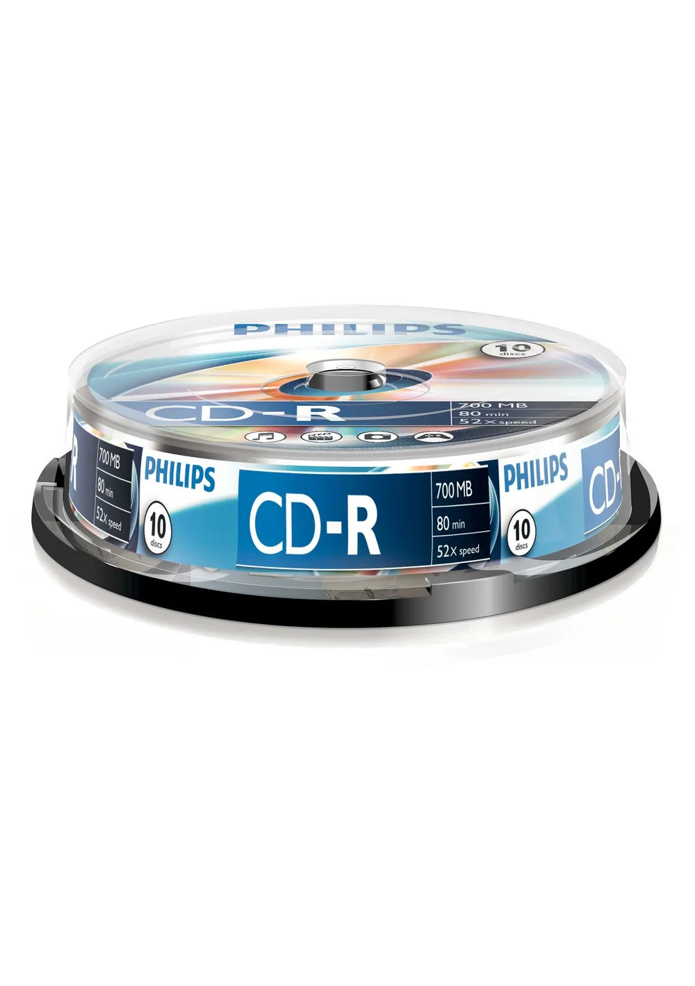 CD-R Spindel Philips CR7D5NB10/00 700MB Aufnahmekapazität