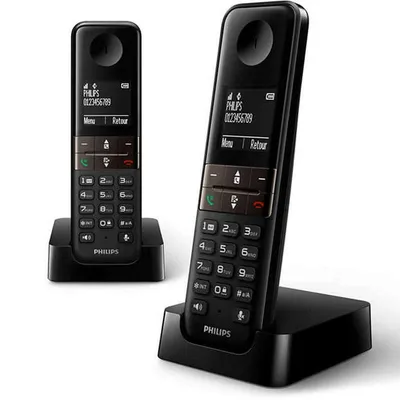 Philips D4702B/34 Duo Schnurlostelefon schwarz
