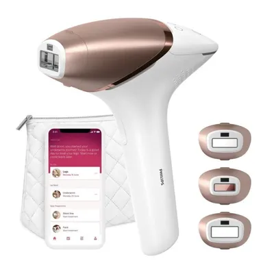 Depiladora IPL Philips Lumea IPL Serie 9000 BRI955/00 SenseIQ kabellos Gold Weiß