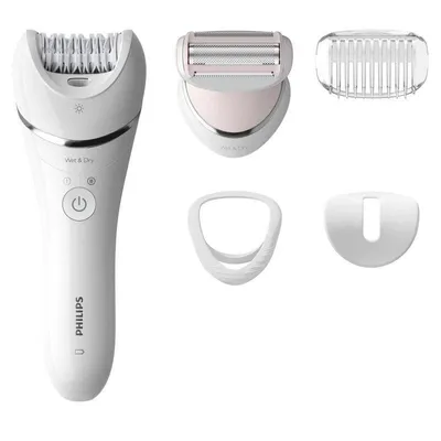 Epilierer Philips Serie 8000 BRE710/00 Kabellos 2 Stufen 4 Aufsätze Wet & Dry