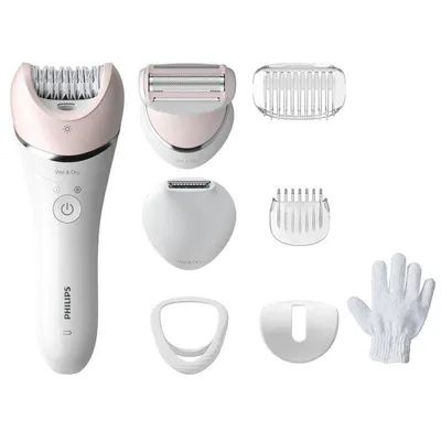 Epilierer Philips Serie 8000 BRE721/00 Kabellos 2 Stufen 6 Aufsätze Wet & Dry