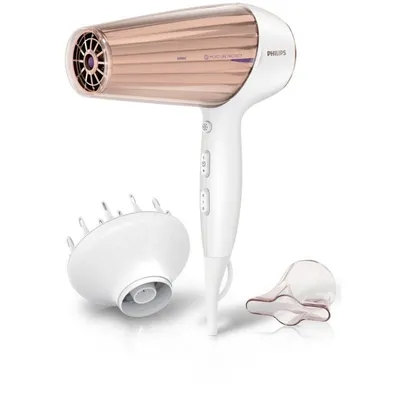 Ionen Föhn Philips HP8280/00 2300W 6 Temperaturstufen 6 Geschwindigkeiten Diffusor Weiß Lila