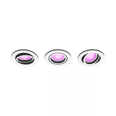 Einbauleuchte intelligent Philips Hue White and Color ambiance Pack von 3