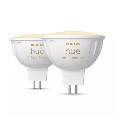 Intelligente Glühbirne Philips Hue White ambiance MR16 Pack mit 2