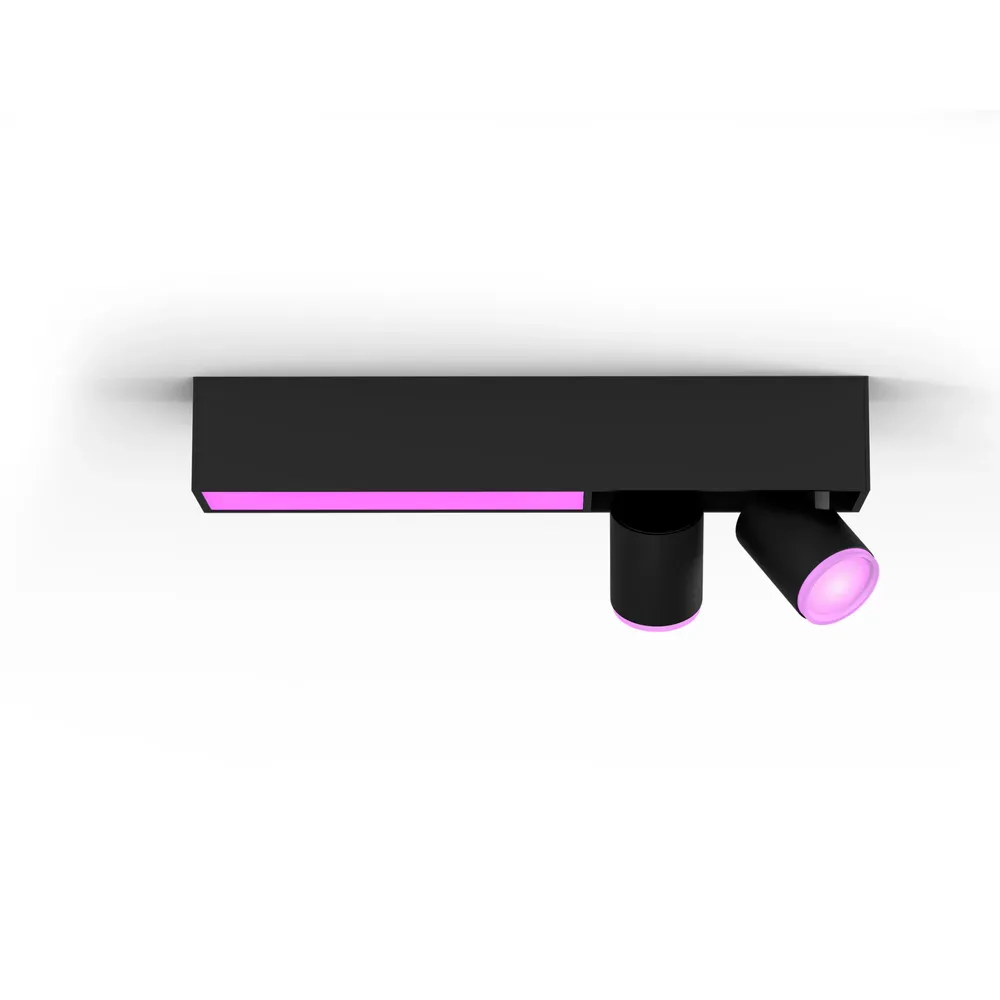 Philips Hue Centris Aufbauspot White & Color - Schwarz - Rechteckig - 2 Spots