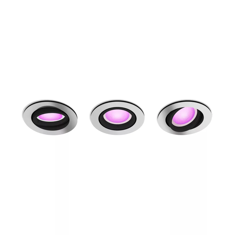 Philips Hue Centura Einbaustrahler White & Color - rund - Aluminium - 3er-Pack