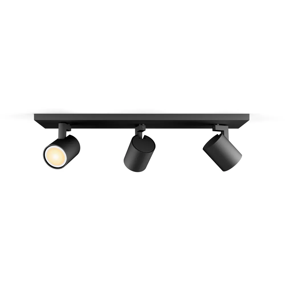 Philips Hue Runner Aufbauspot White Ambiance - 3 Spots - Schwarz + Dimmer
