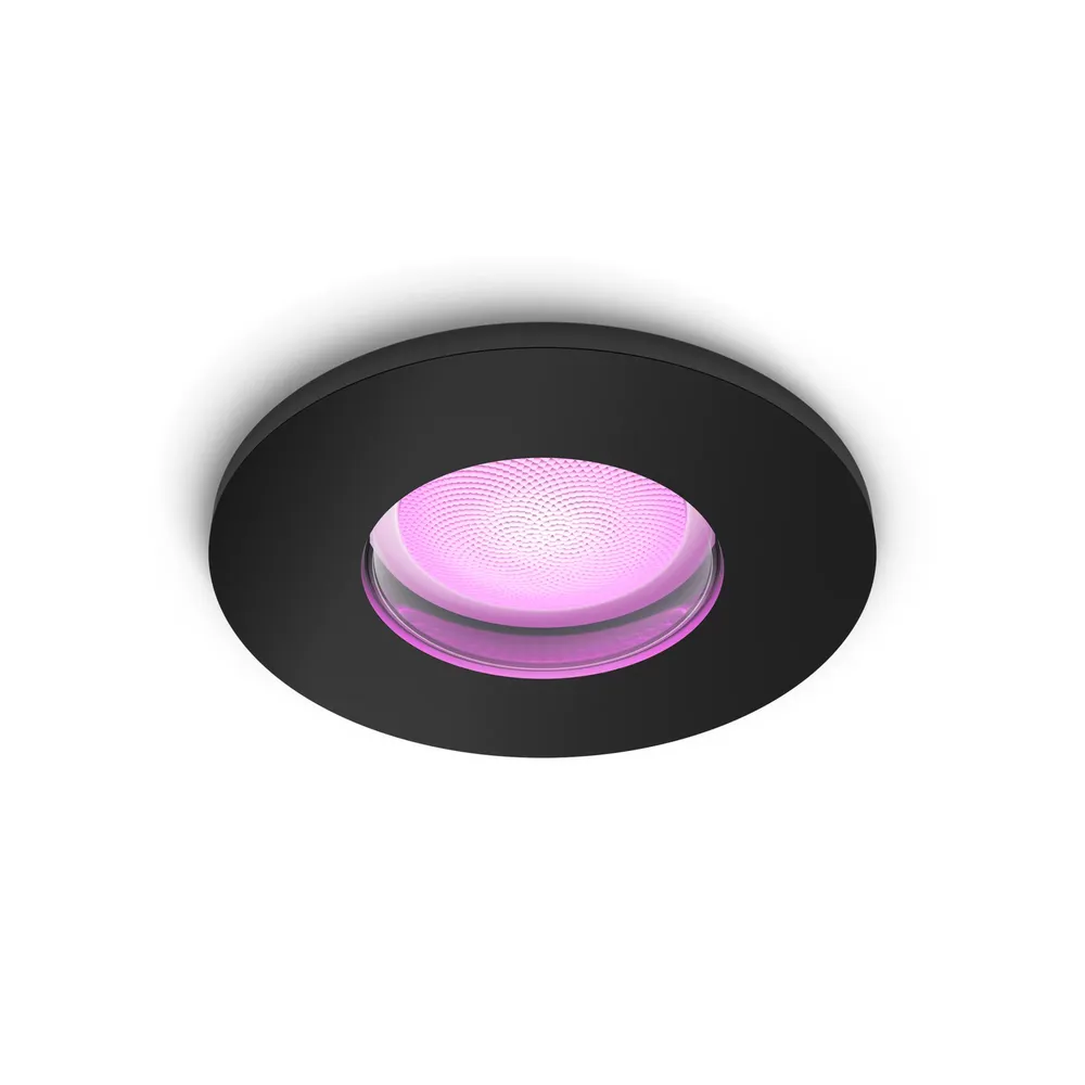 Philips Hue Xamento Badezimmer Einbaustrahler White & Color - Schwarz - Rund