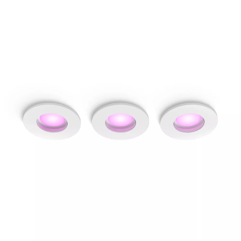 Philips Hue Xamento Badezimmer-Einbaustrahler White & Color Weiß 3er-Pack