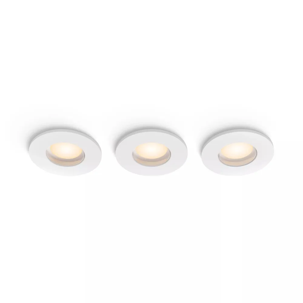 Philips Hue Adore Badezimmer-Einbaustrahler White Ambiance Weiß 3er-Pack