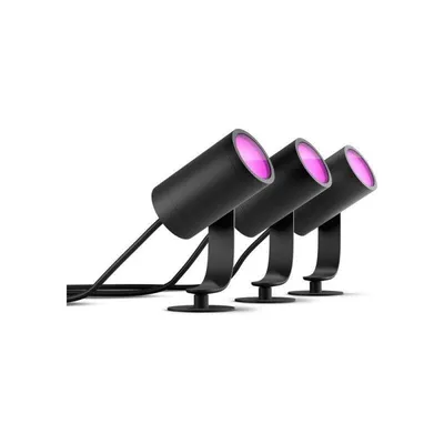 Set von 3 Intelligenten Außenleuchten Philips Hue Lily Schwarz