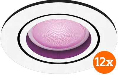 Philips Hue Centura Einbaustrahler White & Color - rund - Weiß - 12er-Pack