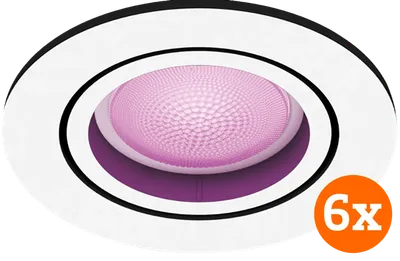 Philips Hue Centura Einbaustrahler White & Color - rund - Weiß - 6er-Pack