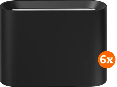 Philips Hue Dymera Wandleuchte - White & Color - Schwarz 6er-Pack