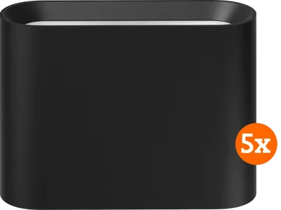 Philips Hue Dymera Wandleuchte - White & Color - Schwarz 5er-Pack