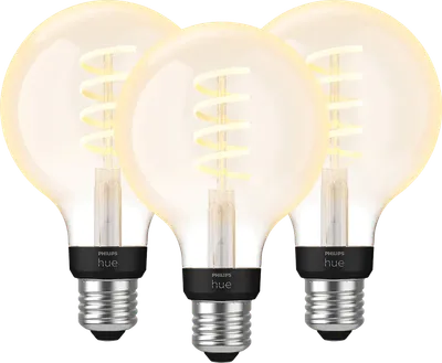 Philips Hue Filamentlampe White Ambiance Globe E27 3er-Pack
