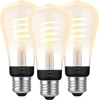 Philips Hue Filamentlampe White Ambiance Edison E27 3er-Pack