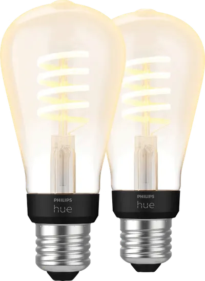 Philips Hue Filamentlampe White Ambiance Edison E27 Doppelpack