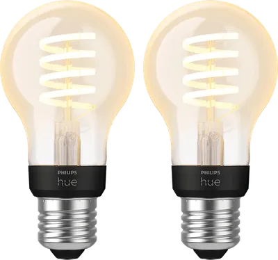 Philips Hue Filamentlampe White Ambiance Standard E27 Doppelpack