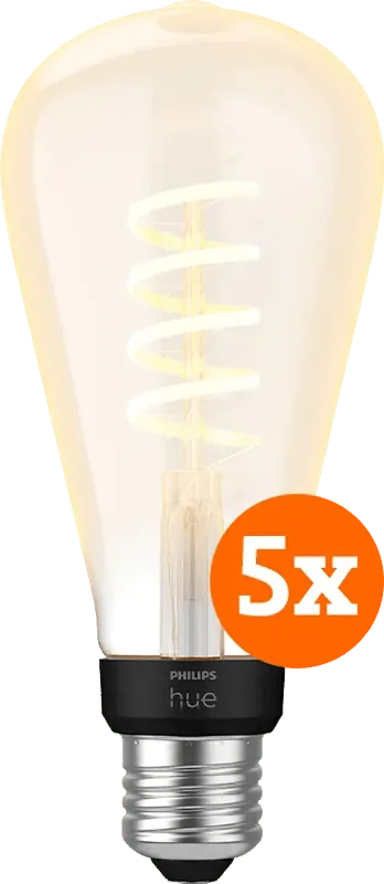 Philips Hue Filamentlampe White Ambiance Edison XL 5er-Pack