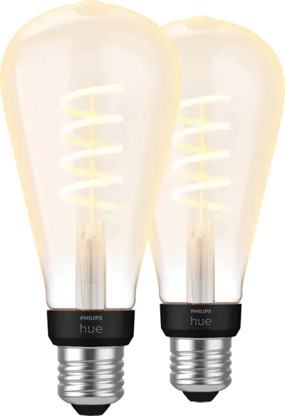 Philips Hue Filamentlampe White Ambiance Edison XL Doppelpack