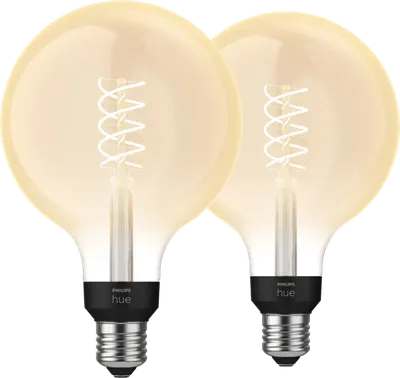 Philips Hue Filamentlampe White Globe XL E27 - 2023 - Doppelpack