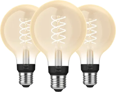 Philips Hue Filamentlampe White Globe E27 3er-Pack