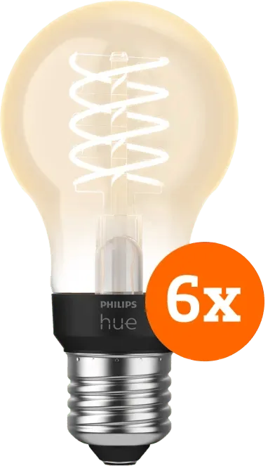 Philips Hue Filamentlampe White Standard E27 - 2023 - 6er-Pack
